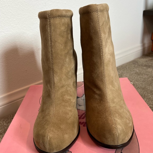 Jeffrey Campbell Rumble Suede Taupe Booties - Picture 6 of 9